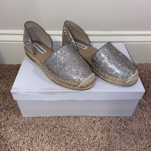 Steve Madden Amethyst Rhinestone Slip Ons